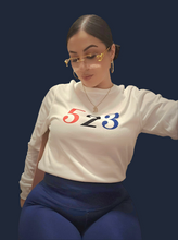 Load image into Gallery viewer, White Sweatshirt Unisex Classic French Terry Crewneck Pullover 523 Collection