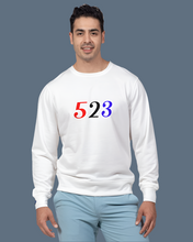 Load image into Gallery viewer, White Sweatshirt Unisex Classic French Terry Crewneck Pullover 523 Collection