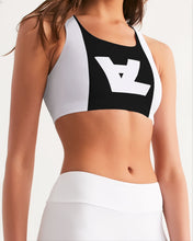 Load image into Gallery viewer, Black and white Women's Seamless Sports Bra Women Athletic Wear