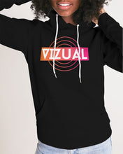 Load image into Gallery viewer, Women's black hoodie with Optical Illusion logo 2 Women's Hoodie