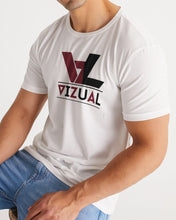 Load image into Gallery viewer, Carmine Red and Black original logo 2 White Designer T-shirt Men's Tee