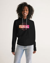Load image into Gallery viewer, Women's black hoodie with Optical Illusion logo 2 Women's Hoodie