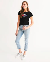 Load image into Gallery viewer, 523 Collection Black Designer Vizúal Diamond Women's Tee