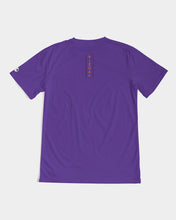 Load image into Gallery viewer, Purple b&w crazy eye t and purple crazy eye pocket t Men's Tee