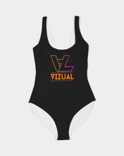 Load image into Gallery viewer, Black Women's One-Piece Swimsuit