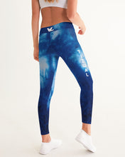Load image into Gallery viewer, Blue and black tie dye yoga pants Women's Yoga Pants
