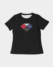 Load image into Gallery viewer, 523 Collection Black Designer Vizúal Diamond Women's Tee