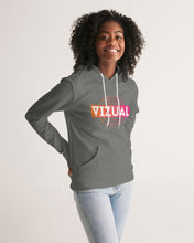 Load image into Gallery viewer, Women's grey hoodie with Optical Illusion logo Women's Hoodie