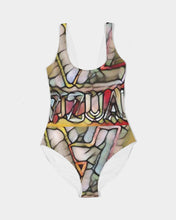 Load image into Gallery viewer, Women's One-Piece Swimsuit stainless glass logo