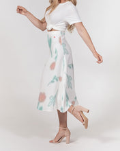 Load image into Gallery viewer, Women's pink tulip Women's A-Line Midi Skirt