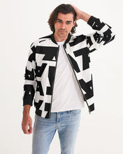 Load image into Gallery viewer, Black Vizual collage bomber jacket Men's Bomber Jacket