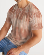 Load image into Gallery viewer, Cream&brown Tie Dye Men's Designer T-shirt Men's Tee