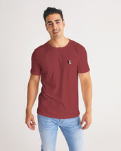 Load image into Gallery viewer, Carmine Red Designer T-shirt b&w original logo 2 Men's Tee