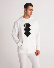 Load image into Gallery viewer, 3 Diamonds Collection White hoodie black diamonds Men's Hoodie