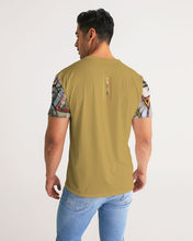 Load image into Gallery viewer, Golden brown Designer T-shirt with Stainless glass logo Men's Tee
