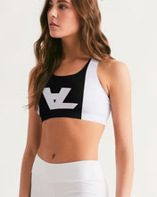 Load image into Gallery viewer, Black and white Women's Seamless Sports Bra Women Athletic Wear