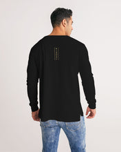 Load image into Gallery viewer, Black long sleeved Designer T-shirt gold original logo
