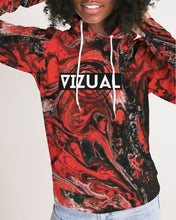 Load image into Gallery viewer, Red and Black tie dye tie dye Women's Hoodie