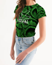 Load image into Gallery viewer, Celtic's Green Women's Designer T-shirt white original logo Women's Tee