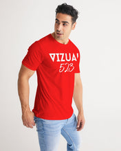 Load image into Gallery viewer, 523 Collection Red Designer T-shirt Bubble letters Men's Tee