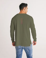 Load image into Gallery viewer, Forest Green Optical Illusion long-sleeved T-Shirt Men's Long Sleeve Tee