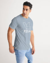 Load image into Gallery viewer, Light blue Designer T-shirt original logo white Men's Tee