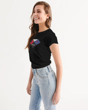 Load image into Gallery viewer, 523 Collection Black Designer Vizúal Diamond Women's Tee