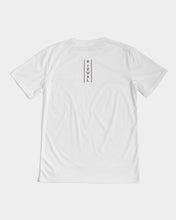 Load image into Gallery viewer, Carmine Red and Black original logo White Designer T-shirt Men's Tee