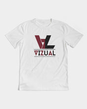 Load image into Gallery viewer, Carmine Red and Black original logo 2 White Designer T-shirt Men's Tee