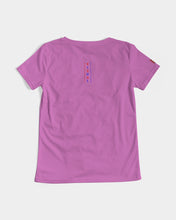 Load image into Gallery viewer, 3 Diamonds Collection Pink V-neck Women's V-Neck Tee