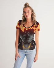 Load image into Gallery viewer, Shockwave V-neck Designer T-shirt Women's V-Neck Tee