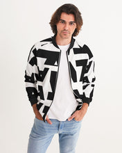 Load image into Gallery viewer, Black Vizual collage bomber jacket Men's Bomber Jacket