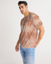Load image into Gallery viewer, Cream&brown Tie Dye Men's Designer T-shirt Men's Tee