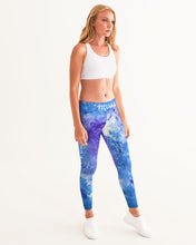 Load image into Gallery viewer, Blue and purple tie dye yoga pants Women's Yoga Pants