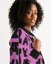 Load image into Gallery viewer, Women's Pink Collage Bomber Jacket Women's Bomber Jacket