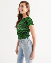 Load image into Gallery viewer, Celtic's Green Women's Designer T-shirt white original logo Women's Tee
