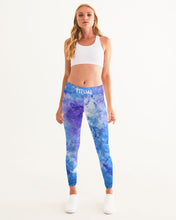 Load image into Gallery viewer, Blue and purple tie dye yoga pants Women's Yoga Pants