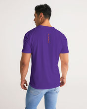 Load image into Gallery viewer, Purple b&w crazy eye t and purple crazy eye pocket t Men's Tee