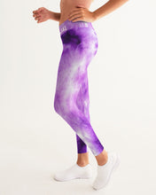 Load image into Gallery viewer, Purple tie dye yoga pants Women's Yoga Pants