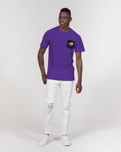 Load image into Gallery viewer, Purple b&w crazy eye t and purple crazy eye pocket t Men's Everyday Pocket Tee