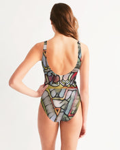 Load image into Gallery viewer, Women's One-Piece Swimsuit stainless glass logo