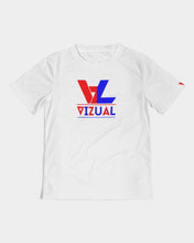 Load image into Gallery viewer, Kid's Designer T-shirt White with Red and Blue logo Kids Tee