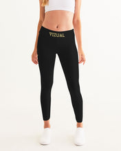 Load image into Gallery viewer, Black Yoga Gold print Women's Yoga Pants