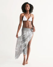 Load image into Gallery viewer, Grey and white tie dye Designer T-shirt Swim Cover Up