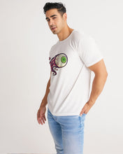 Load image into Gallery viewer, White T-shirt crazy eye green Men's Tee