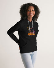 Load image into Gallery viewer, Women's black hoodie with Original Vizual Logo 2 Women's Hoodie