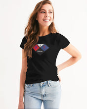 Load image into Gallery viewer, 523 Collection Black Designer Vizúal Diamond Women's Tee