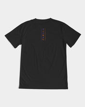 Load image into Gallery viewer, Black Designer T with Purple and Orange original Logo Men's Tee
