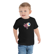 Load image into Gallery viewer, Toddler Short Sleeve Tee crazy eye logo blue eye