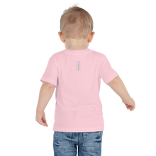 Load image into Gallery viewer, Toddler Short Sleeve Tee highlighter blue&green original logo